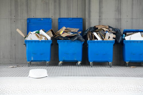 Commercial office furniture being removed